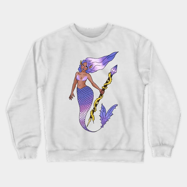 Trans pride magical Mermaid Crewneck Sweatshirt by TheDoodlemancer